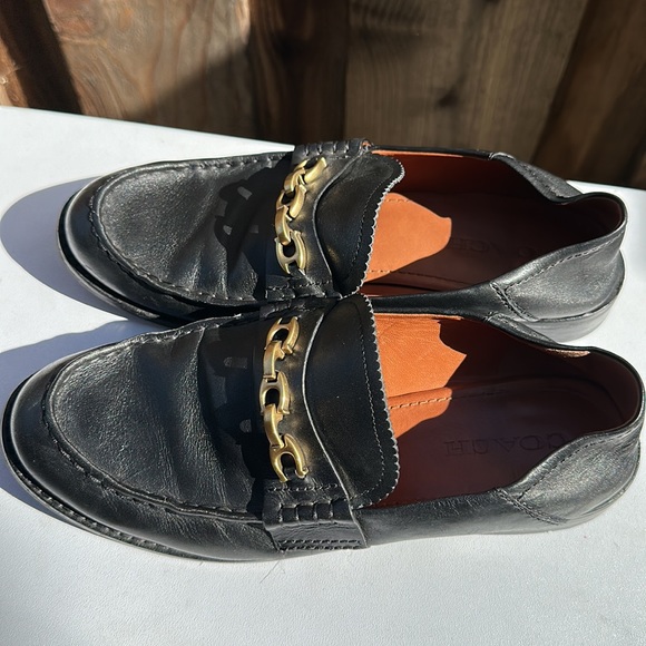 Coach black leather loafers in size 7 - Picture 7 of 7